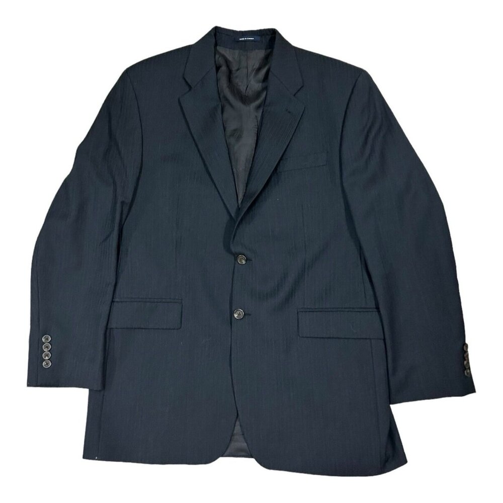 Chaps Ralph‎ Lauren Men's 43L Blue Pinstripe Wool 2 Button Blazer Suit Jacket
